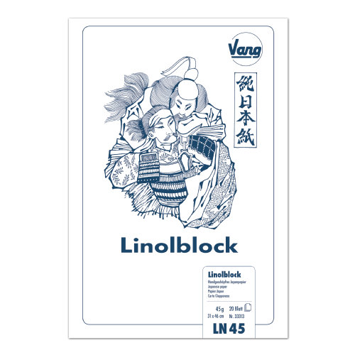 Linolblock με χαρτιά για τύπωμα