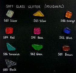 Ψηφίδα Soft Glass Glitter Polygonal 100gr.