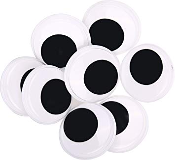 Αυτοκόλλητα μαύρα ματάκια 40mm