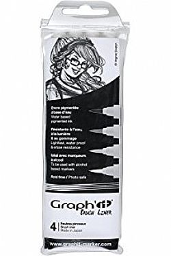 Graph'it Brush Liner σετ με 4 μαρκαδόρους
