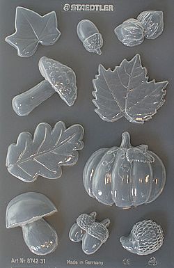 Fimo καλούπι φθινοπωρινές διακοσμήσεις