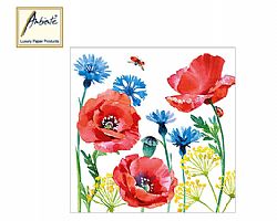 Χαρτοπετσέτα ''cornflower and poppy'' 33x33cm