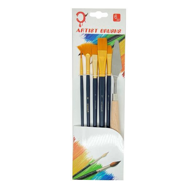 Σετ πινέλων 5 τεμαχίων και μία σπάτουλα