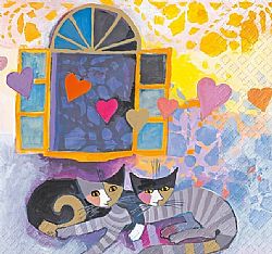 Χαρτοπετσέτα για decoupage Art FLYING HEART