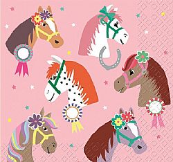 Χαρτοπετσέτα για decoupage παιδ.αλογάκια ροζ