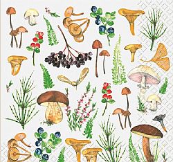 Χαρτοπετσέτα για decoupage ασπρη μανιταρια