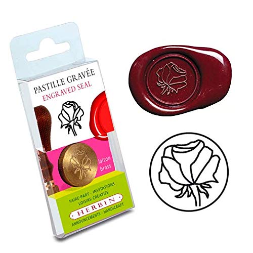 J. Herbin Τριαντάφυλλο Σφραγίδα για Βουλοκέρι