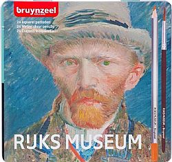 Bruynzeel 24 τεμάχια ξυλομπογιές ακουαρέλας σε μεταλλική κασετίνα