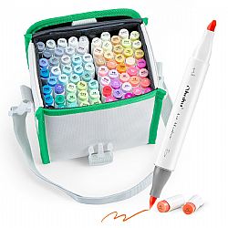 Ohuhu Honolulu 120 Basic Colors Dual Tips Alcohol Art Markers, Brush & Chisel