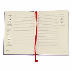 Ημερολόγιο ημερήσιο μεσαίο με σκληρό κάλυμμα με ύφασμα 