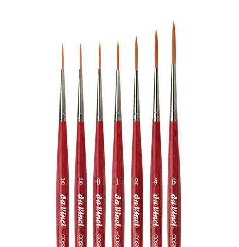 Πινέλα Φυσική τρίχα DaVinci στρογγυλά μακρύτριχα