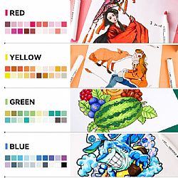 Arrtx 80 Μαρκαδόροι Οινοπνεύματος Alp Vibrant Colours Fine & Chisel
