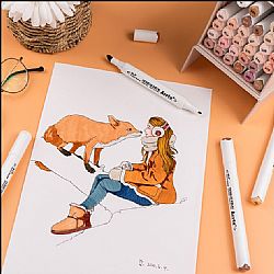 Arrtx 36 Μαρκαδόροι Οινοπνεύματος Oros Skin Tones Brush & Chisel