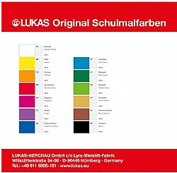 LUKAS Nerchau 109813 School Paint, Base and Additional Colours, Set of 13, 18 ml 