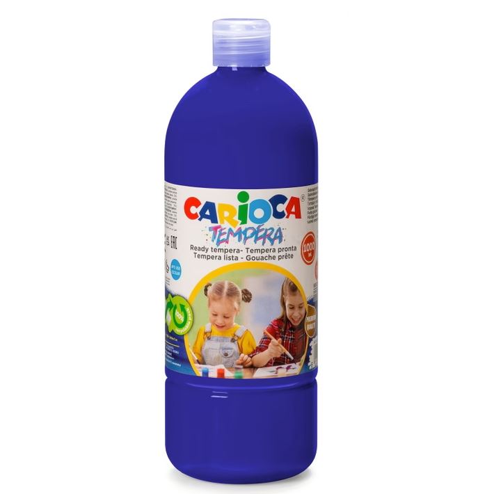 Τέμπερα Carioca Μπουκάλι 1lt Cyan