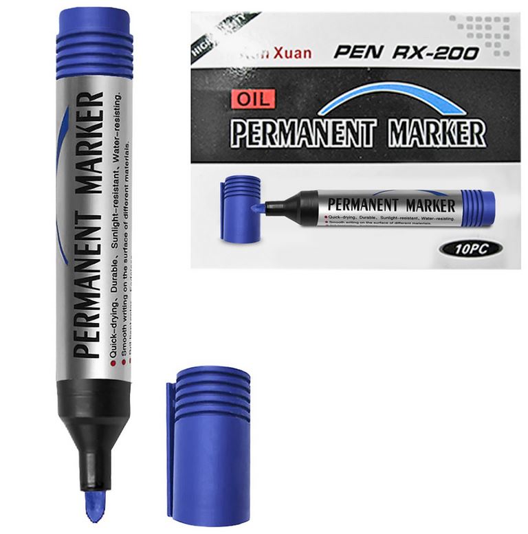 Μαρκαδόρος Ανεξίτηλος Μπλε 12,5x1,8cm