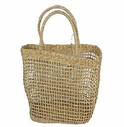 Τσάντα ψάθινη από rattan σε φυσικό χρώμα Y38x30x12εκ. 