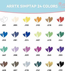 Arrtx 24 Ακρυλικοί Μαρκαδόροι Brush Tip Valve Action