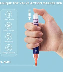 Arrtx 24 Ακρυλικοί Μαρκαδόροι Brush Tip Valve Action