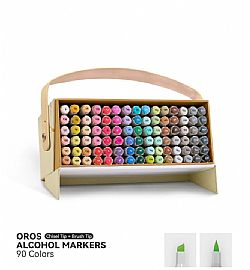 Arrtx 90 Μαρκαδόροι Οινοπνεύματος Oros Vibrant Colours Brush & Chisel