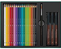 Faber Castell κασετίνα με ξυλομπογιές Albrecht Dürer & Pitt Artist, σε 21 χρώματα