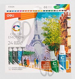 DELI ΧΡΩΜΑ ΑΚΡΥΛΙΚΟ 24 ΧΡΩΜΑΤΑ x 12ml COLOR EMOTION