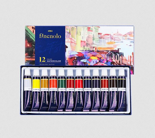 DELI ΧΡΩΜΑ ΑΚΟΥΑΡΕΛΑΣ 12x12ml FINENOLO