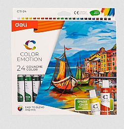 DELI ΤΕΜΠΕΡΑ 24 ΧΡΩΜΑΤΑ x 12ml COLOR EMOTION